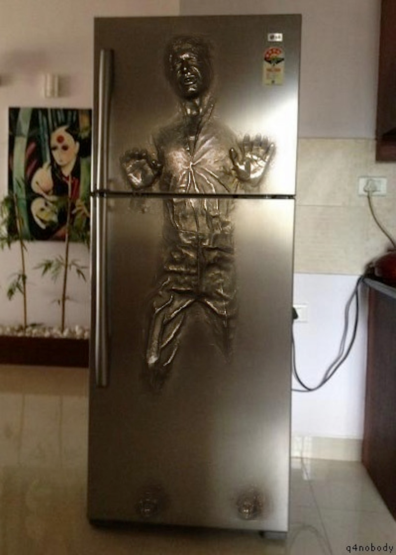 Illustration for article titled Somebody Needs to Make This Han Solo Refrigerator ASAP